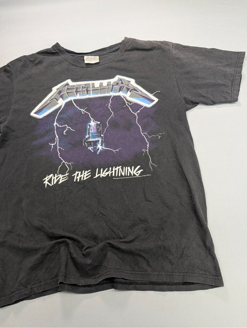 Metallica Ride The Lightning Shirt Hanes Heavyweight M 2007